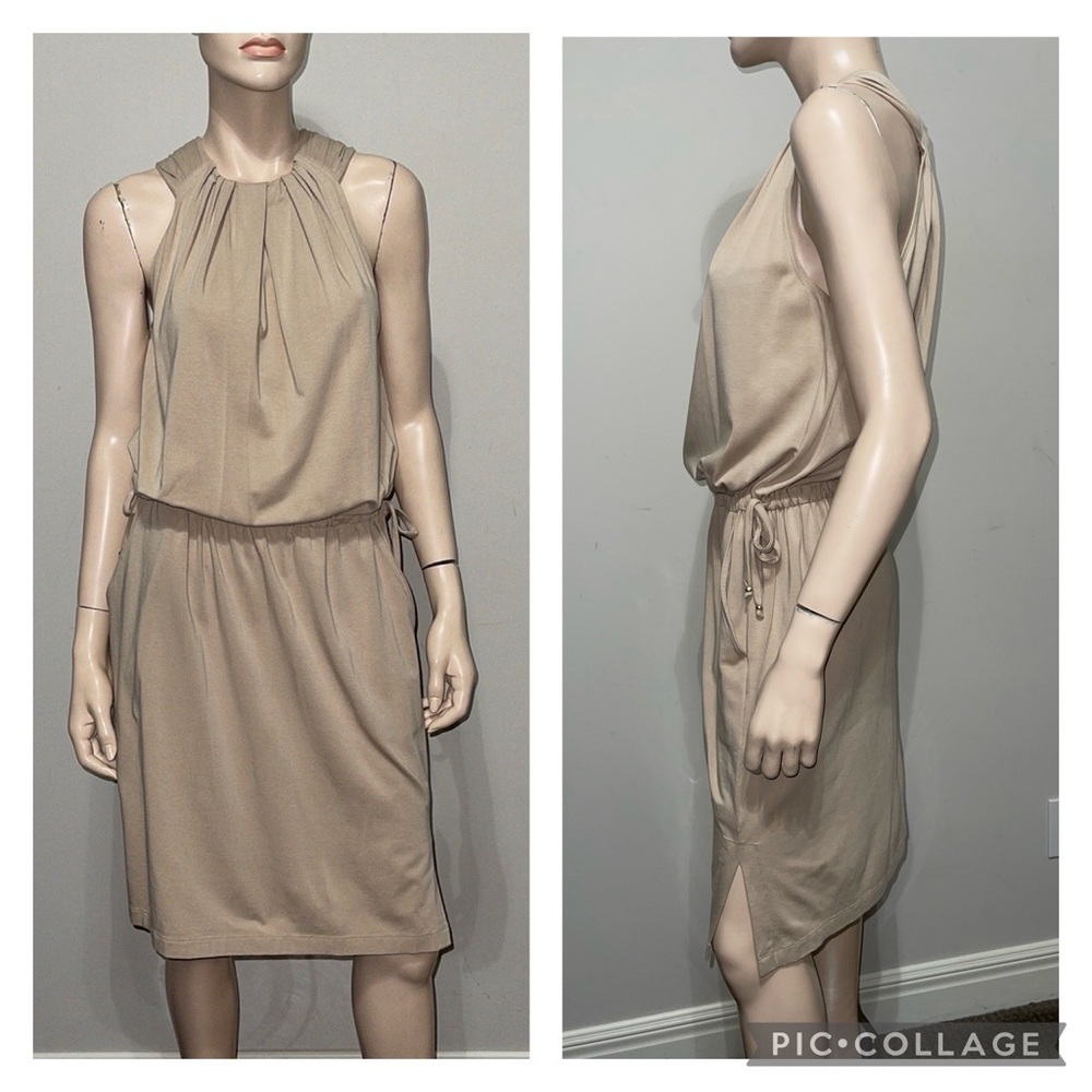 St. John Sport Beige Halter Midi Dress 8